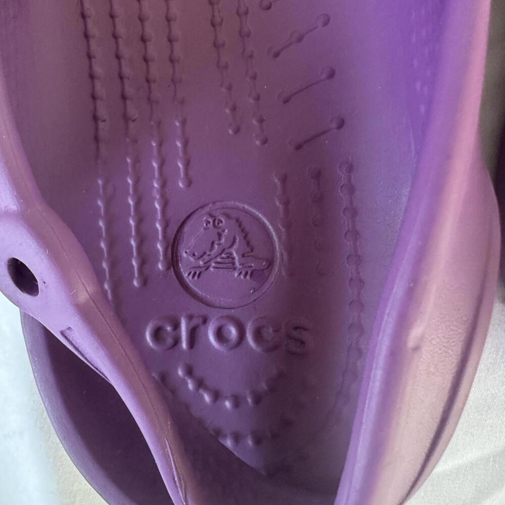 Crocs Women's Slingback Olivia Flats Comfort Slip on Shoes - Purple - Size 9 - Picture 3 of 6